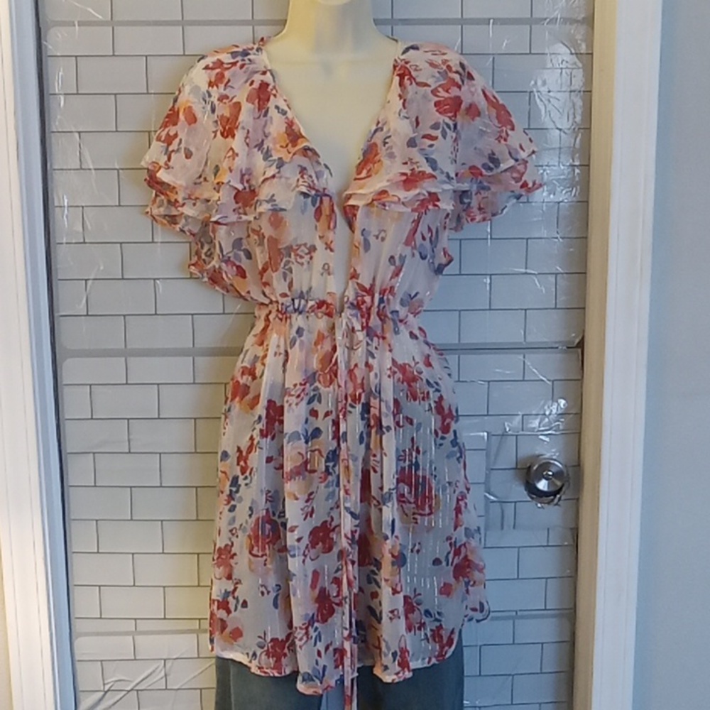 Vince Camuto sheer cover up kimono  One Size
